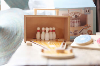 Kids Wooden Bowling Set Game, 5 of 6