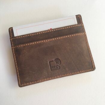 Leather Men's Card Holder ~ Rfid Protected, 3 of 5