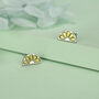 Sterling Silver Lime Slice Stud Earrings, thumbnail 4 of 11