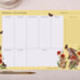 Rabbit And Poppy Weekly Desk Planner Pad, thumbnail 1 of 4