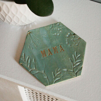 Ceramic Mama Coaster With Wild Flowers, 3 of 7