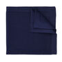 Wedding Handmade Polyester Knitted Pocket Square In Navy Blue, thumbnail 1 of 12