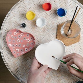 Paint Your Own Ceramic Heart Plate Kit, 6 of 12
