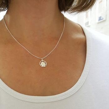 Forget Me Not Pendant In Silver And 18ct Gold, 4 of 7