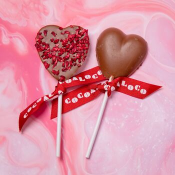 Milk Chocolate And Raspberry Heart Lolly, 3 of 4