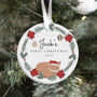 Baby’s First Christmas Ceramic Ornament, thumbnail 1 of 7
