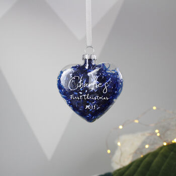 Personalised First Christmas Filled Bauble Decoration, 7 of 7