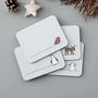 Winter Collection Coasters, Set Of Four, thumbnail 2 of 7