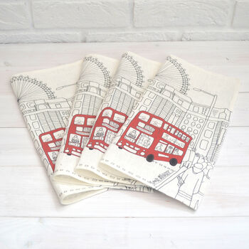 Personalised London Linen Napkin Sets, 10 of 12