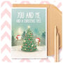 You Me Cute Christmas Love Card Wife Girlfriend Lesbian, thumbnail 1 of 3