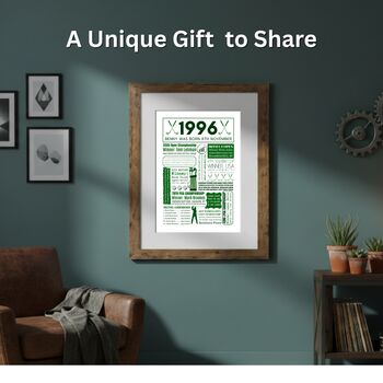 1996 Personalised 30th Birthday Golf Fact Print, 4 of 10