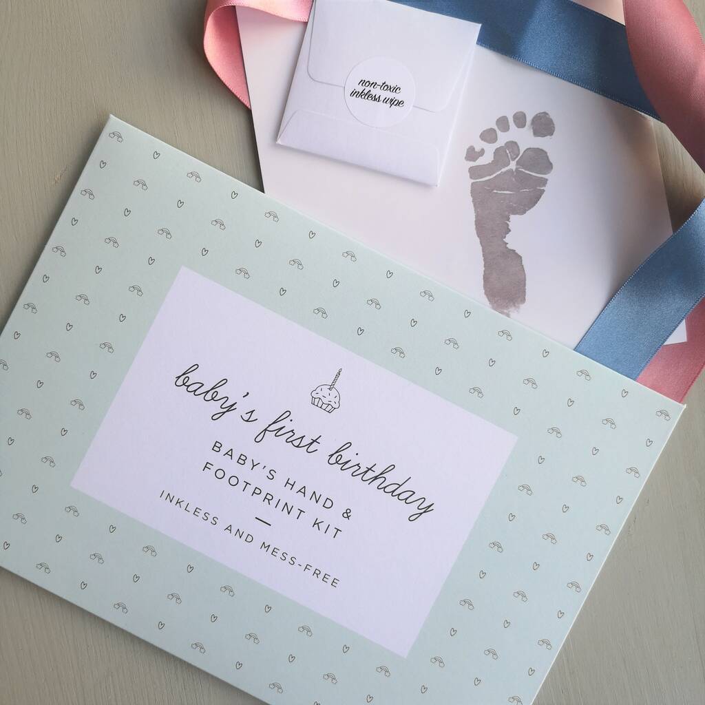 baby's hand and footprint kit by letterbox gifts