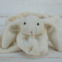 Cream Plush Bunny Soft Scarf, thumbnail 1 of 5