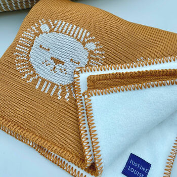 Personalised Knitted Lion Blanket, 2 of 7