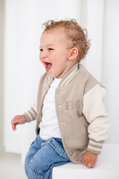 Personalised Embroidered Initials Mini Me Bomber Jacket, 7 of 9