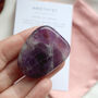 Amethyst Smoothstone With Pouch | Crystal Gift, thumbnail 3 of 8