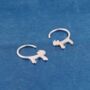 925 Sterling Silver Cat Hoop Earrings, thumbnail 3 of 7
