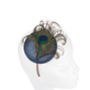Peacock Turquoise Crystal Fascinator 'Pippa', thumbnail 5 of 12
