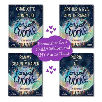 'The Longest Cuddle In The World' Personalised Aunty And Child Storybook, 2 of 11