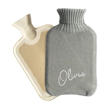Embroidered Hot Water Bottle Set, 2 of 2