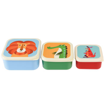 Set Of Three Colourful Creatures Snack Boxes, 2 of 2