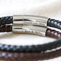 Men's Personalised Leather Bracelet, thumbnail 2 of 12