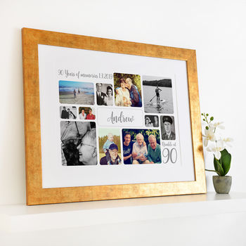 Personalised 90th Birthday Photo Collage, 12 of 12