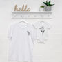 Mum And Child Personalised Birth Flower T Shirt Set, thumbnail 2 of 6