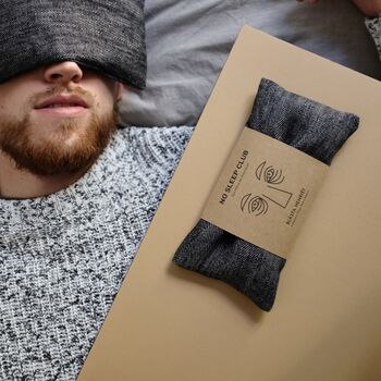 'No Sleep Club' Men's Hot Or Cold Eye Pillow, 3 of 6
