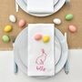 Personalised Linear Easter Bunny Rabbit Napkin, thumbnail 1 of 5