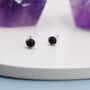 Black Onyx Stud Earrings In Sterling Silver, thumbnail 1 of 11