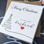 Husband Christmas Card, 3D Wooden Heart, thumbnail 1 of 4