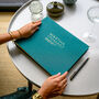 Large Personalised Linen Wedding Guest Book With A Sleek And Stylish Design, thumbnail 1 of 12