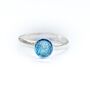 Silvery Blue Glass Ring, thumbnail 2 of 4