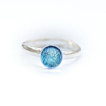 Silvery Blue Glass Ring, 2 of 4