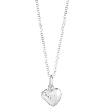 Personalised Petite Sterling Diamond Heart Locket, 3 of 8