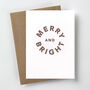 'Merry And Bright' Letterpress Christmas Card, thumbnail 3 of 3