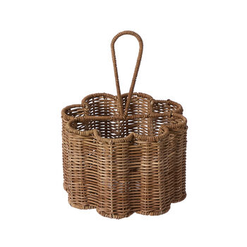 Scalloped Wicker Cutlery Basket, 2 of 5
