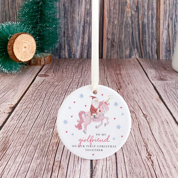 First Christmas Together Ornament Personalised Xmas Gift, 5 of 7