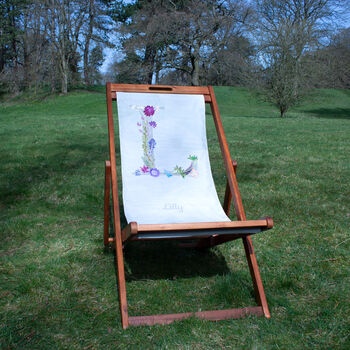 Personalised Letter Beach And Garden Deckchair, 11 of 12