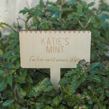 Personalised Wooden Plant Sign By Proper Goose | notonthehighstreet.com