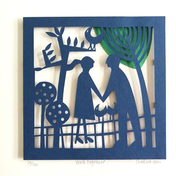 Personalised Limited Edition Paper Cut Walk Together, 2 of 8