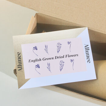 Letterbox British Wildflower Dried Flower Dusty Pink Bouquet, 7 of 8