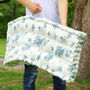 Luxury Blue Country Rose Garden Chair Cushions, thumbnail 7 of 10