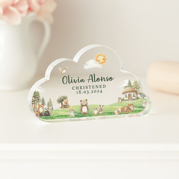 Personalised Acrylic Cloud Plaque Christening Gift, 4 of 8