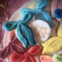 Hand Iced Personalised Multi Coloured Christmas Bows Biscuit Gift Box, thumbnail 8 of 8