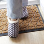 Liz Dark Grey Pink Spot Women's Slippers/Indoor Shoes, thumbnail 1 of 6