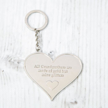 Mother And Family Large Heart Message Keyring, 7 of 11