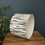 Marine Blue Abstract Drum Lampshade, thumbnail 12 of 12