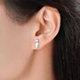 Sterling Silver Otter Hugging Shell Stud Earrings, thumbnail 7 of 12